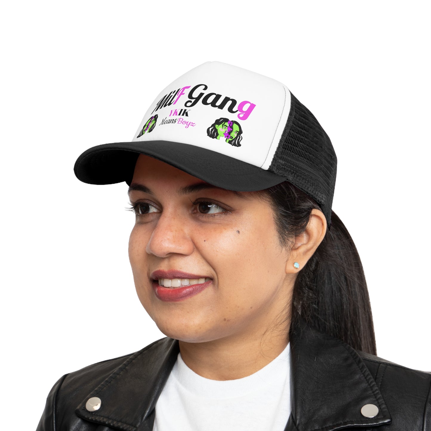 MilF Gang Mesh Cap - Stylish Trucker Hat for Trendy Moms