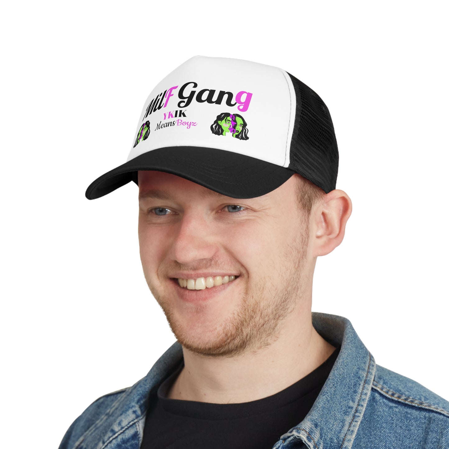 MilF Gang Mesh Cap - Stylish Trucker Hat for Trendy Moms