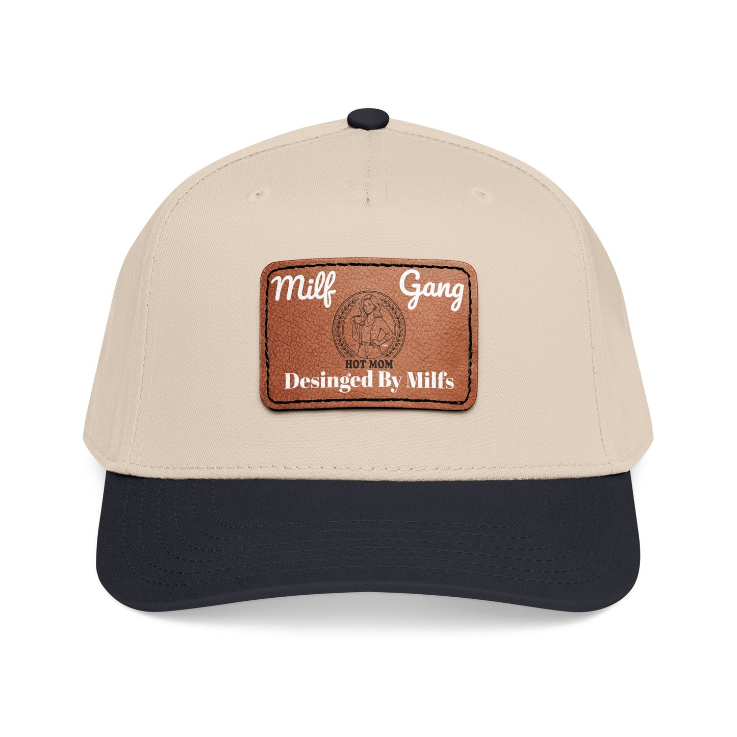 Leather Patch Baseball Cap – "Milf Gang" Vintage Logo xap