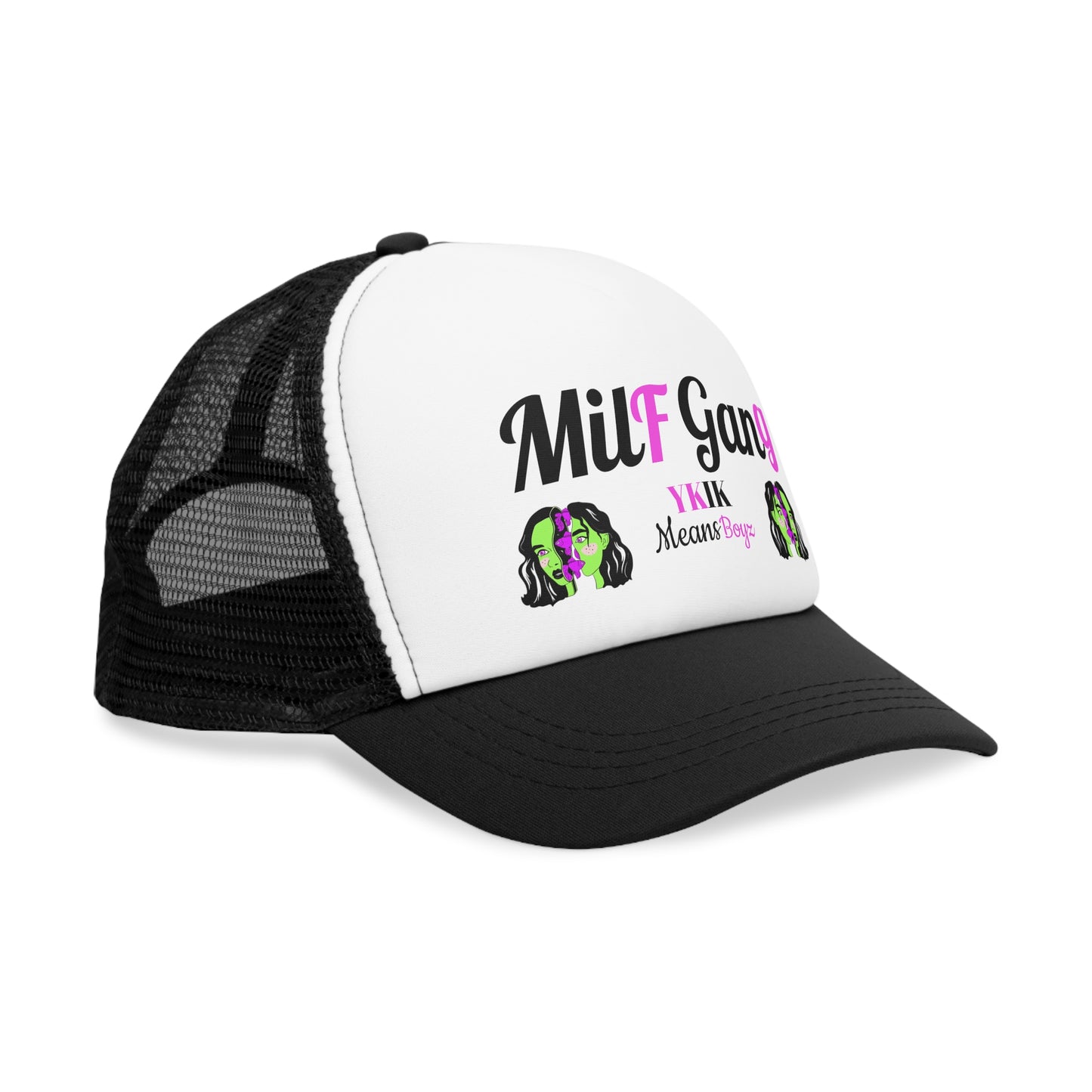 MilF Gang Mesh Cap - Stylish Trucker Hat for Trendy Moms