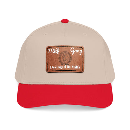 Leather Patch Baseball Cap – "Milf Gang" Vintage Logo xap