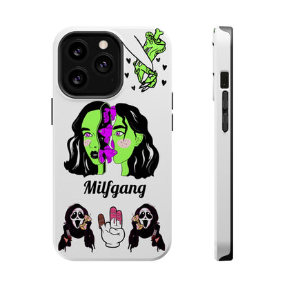 Milfgang Graphic Magnetic Impact-Resistant Phone Case — Retro Neon Horror Art