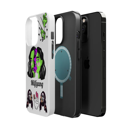 Milfgang Graphic Magnetic Impact-Resistant Phone Case — Retro Neon Horror Art
