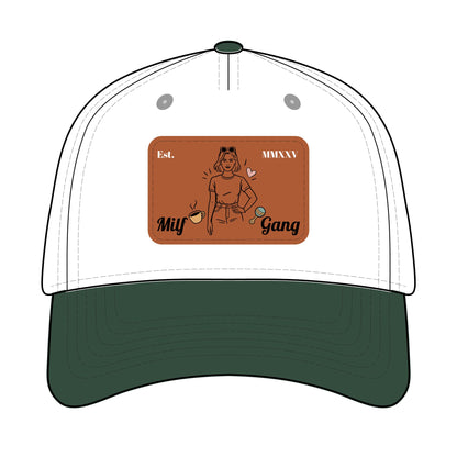 Leather Patch EST Baseball Cap — 'Milf Gang' <3
