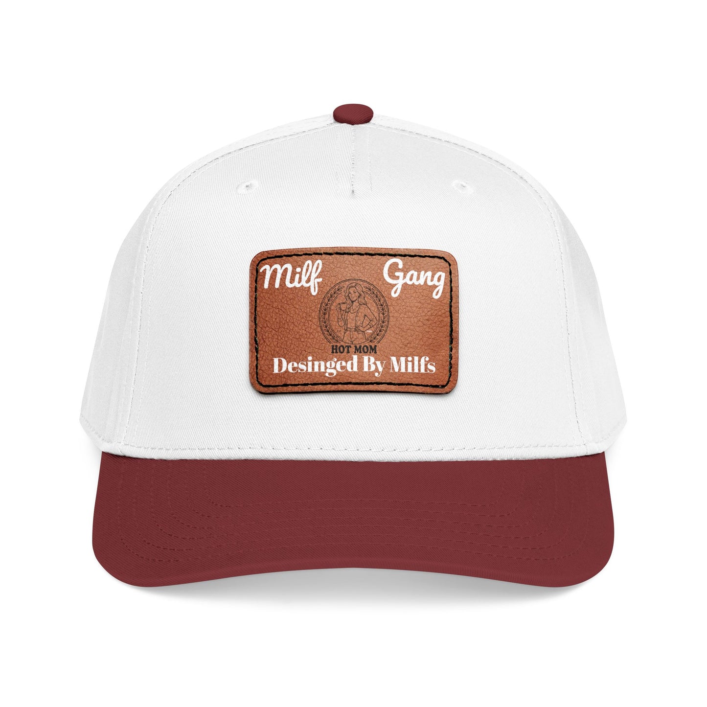 Leather Patch Baseball Cap – "Milf Gang" Vintage Logo xap