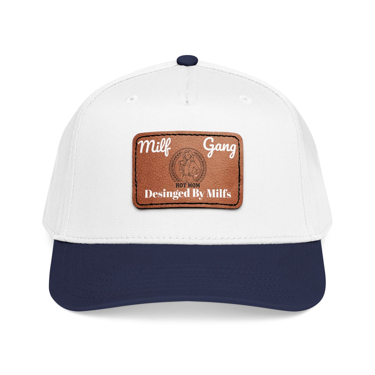 Leather Patch Baseball Cap – "Milf Gang" Vintage Logo xap