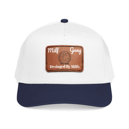 Leather Patch Baseball Cap – "Milf Gang" Vintage Logo xap