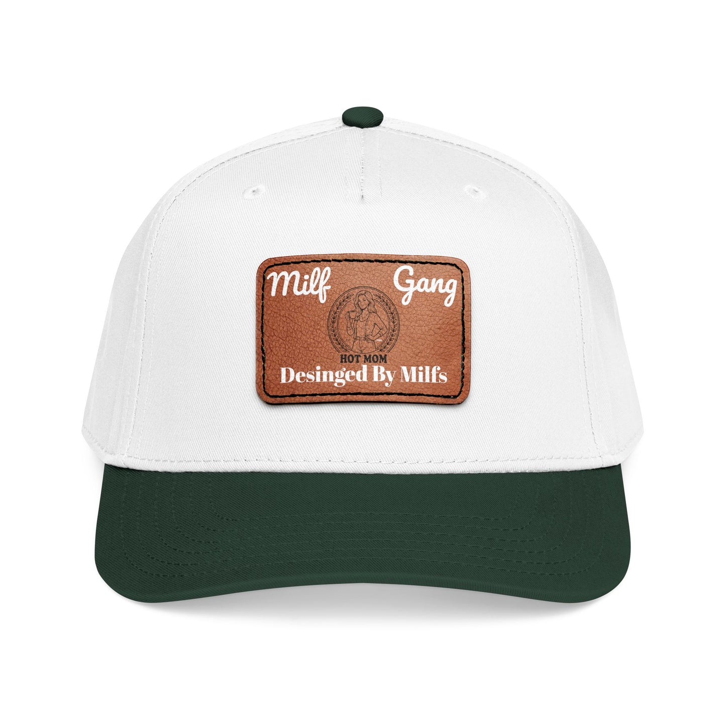 Leather Patch Baseball Cap – "Milf Gang" Vintage Logo xap