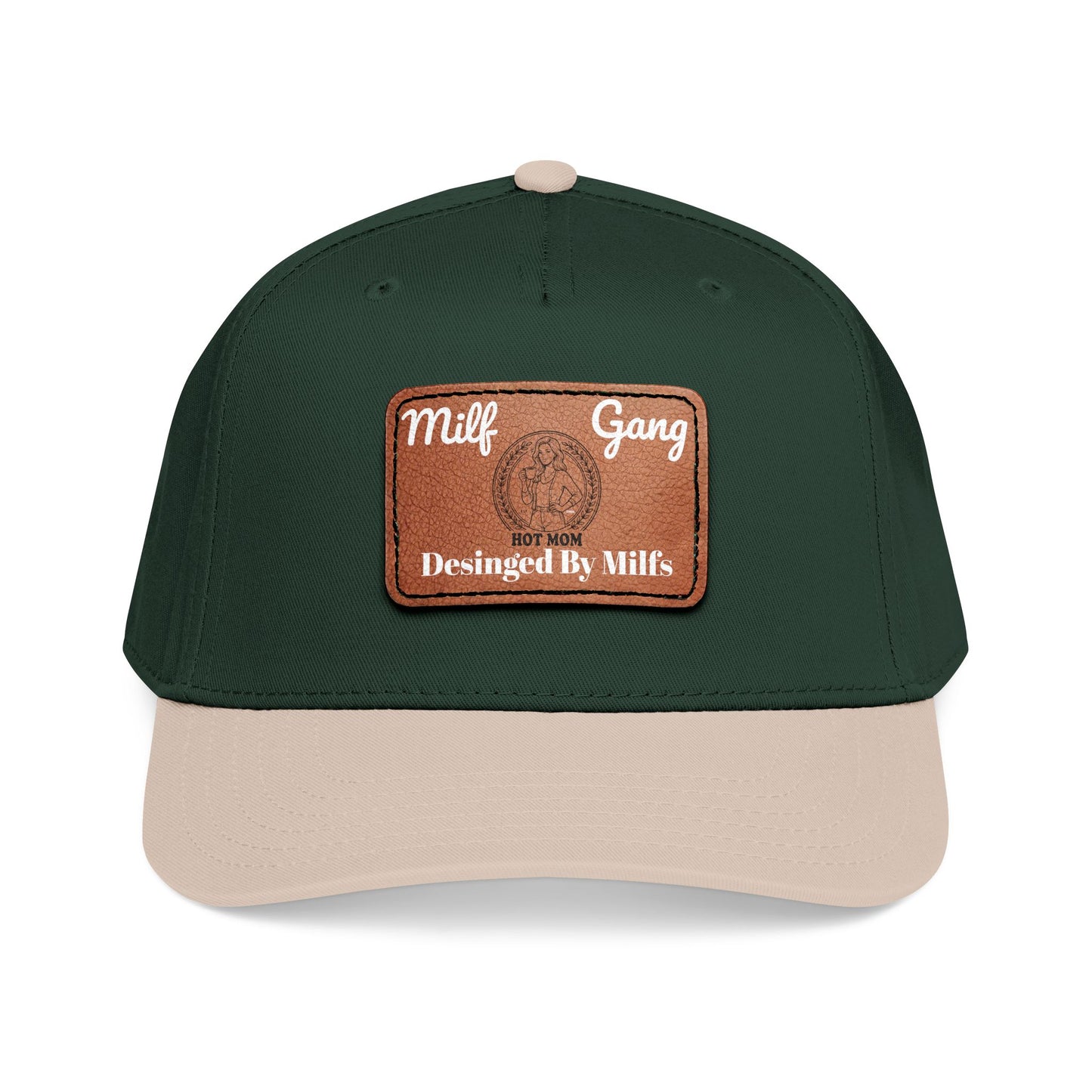 Leather Patch Baseball Cap – "Milf Gang" Vintage Logo xap