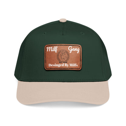 Leather Patch Baseball Cap – "Milf Gang" Vintage Logo xap