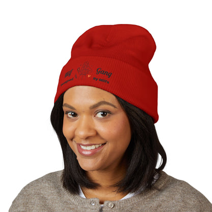Embroidered 'MilfGang' Cuffed Beanie