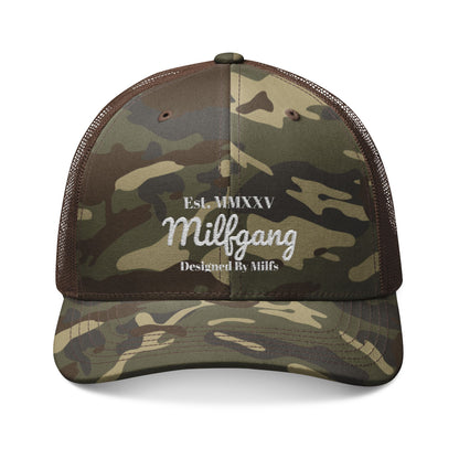 Camouflage Trucker Hat — Embroidered "Millgang"