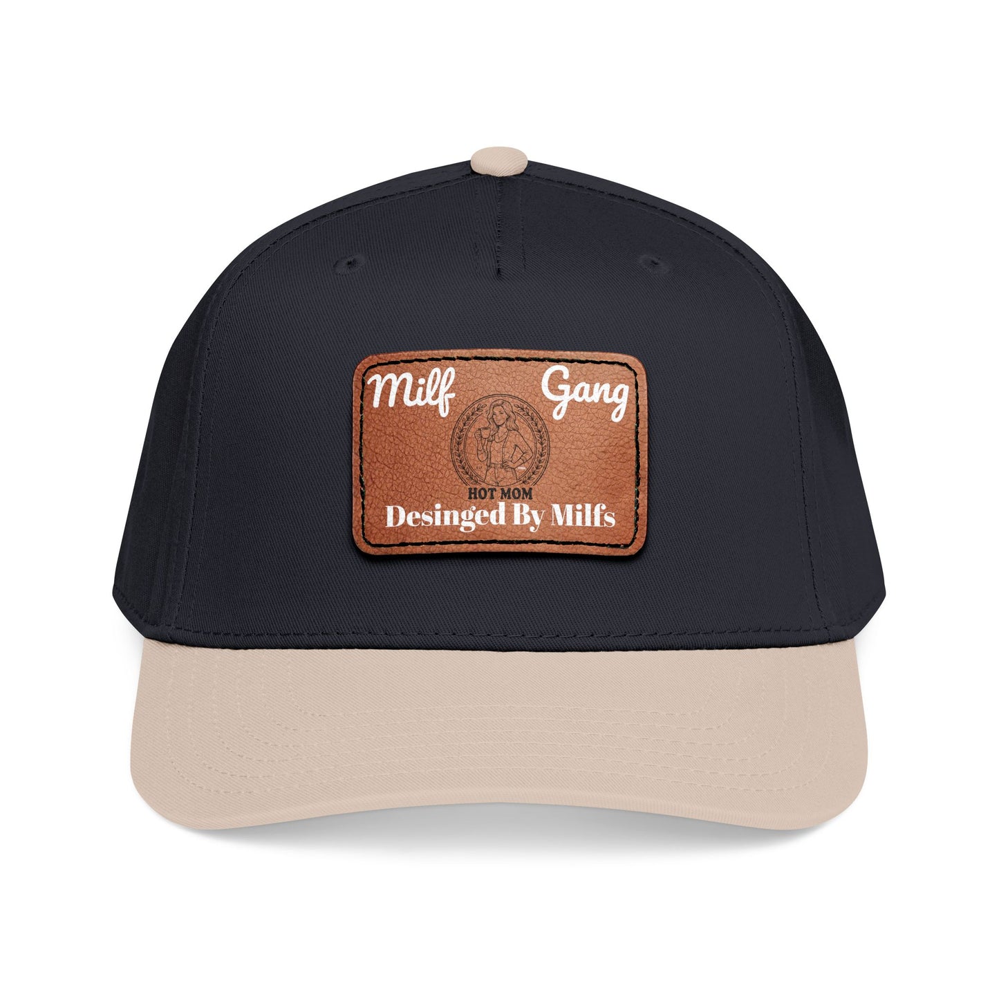 Leather Patch Baseball Cap – "Milf Gang" Vintage Logo xap