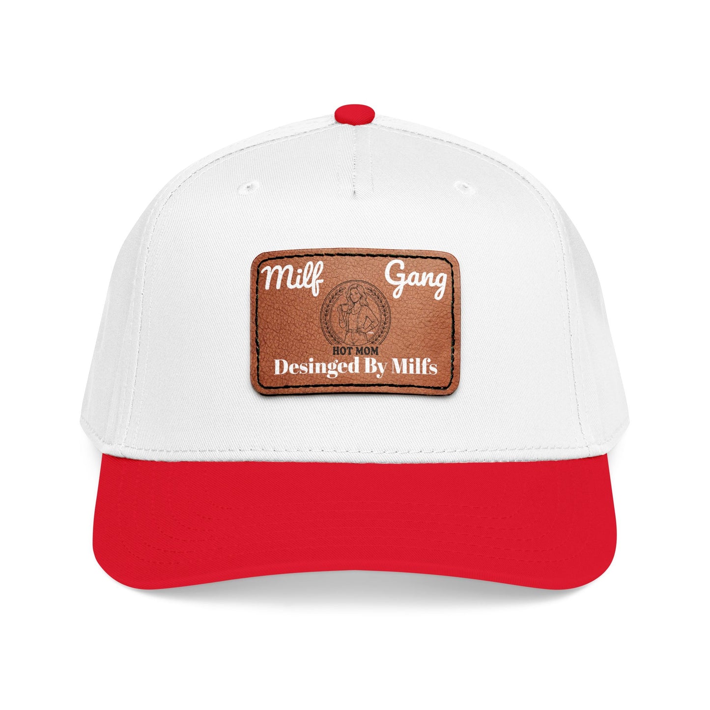 Leather Patch Baseball Cap – "Milf Gang" Vintage Logo xap
