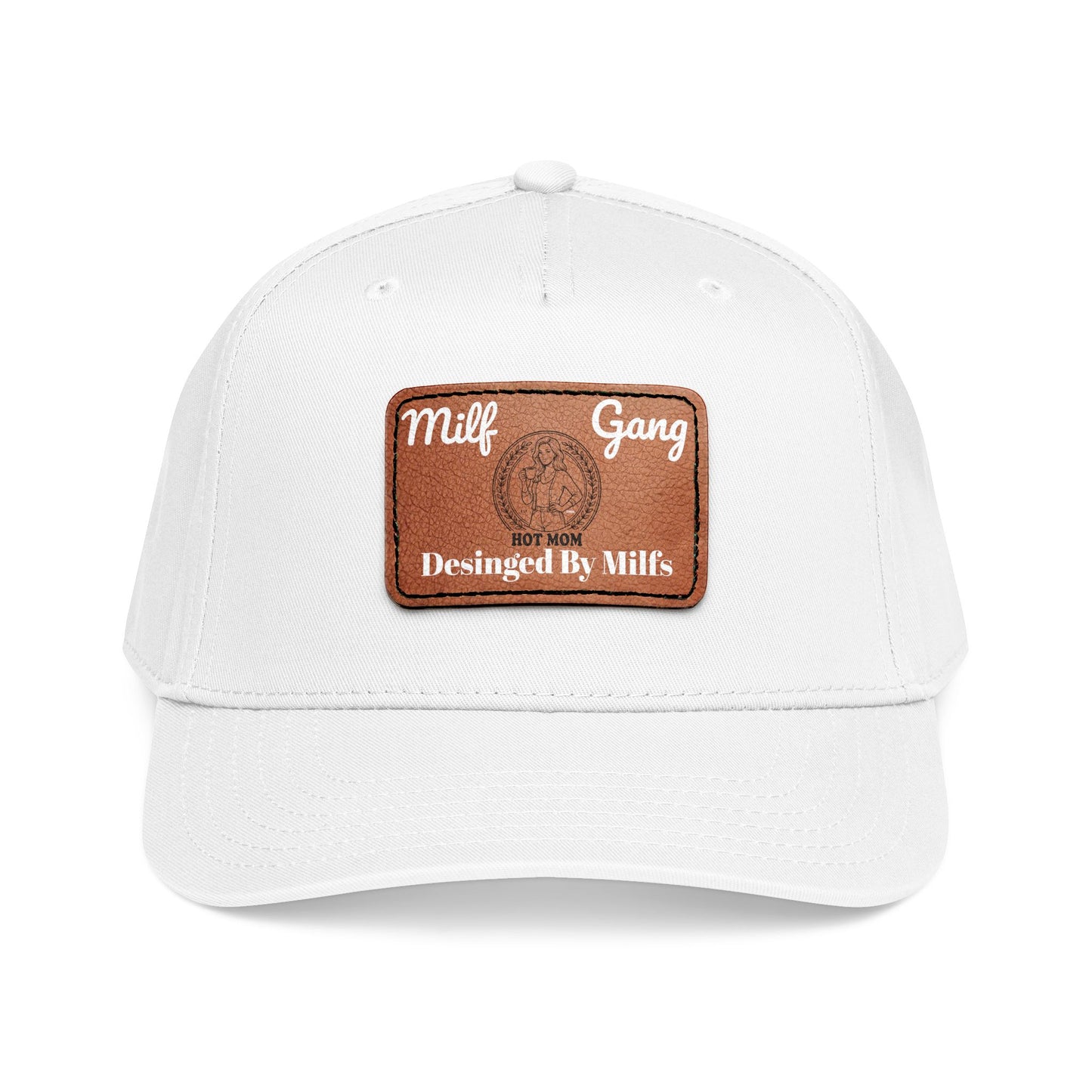 Leather Patch Baseball Cap – "Milf Gang" Vintage Logo xap