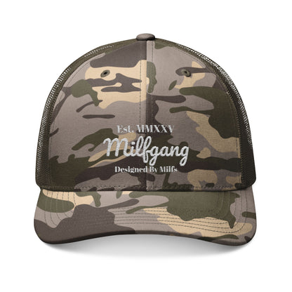 Camouflage Trucker Hat — Embroidered "Millgang"