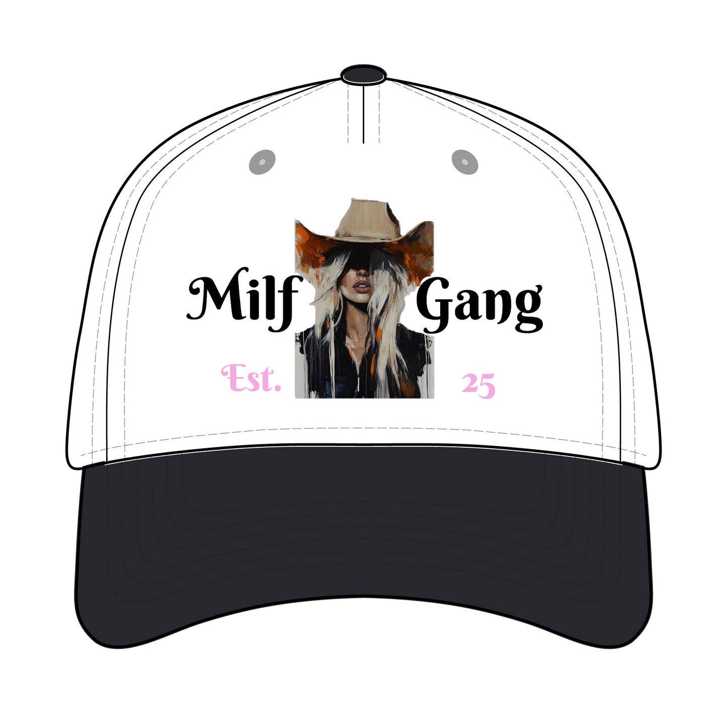 Baseball Cap Cowgirl MILF Gang Hat Design