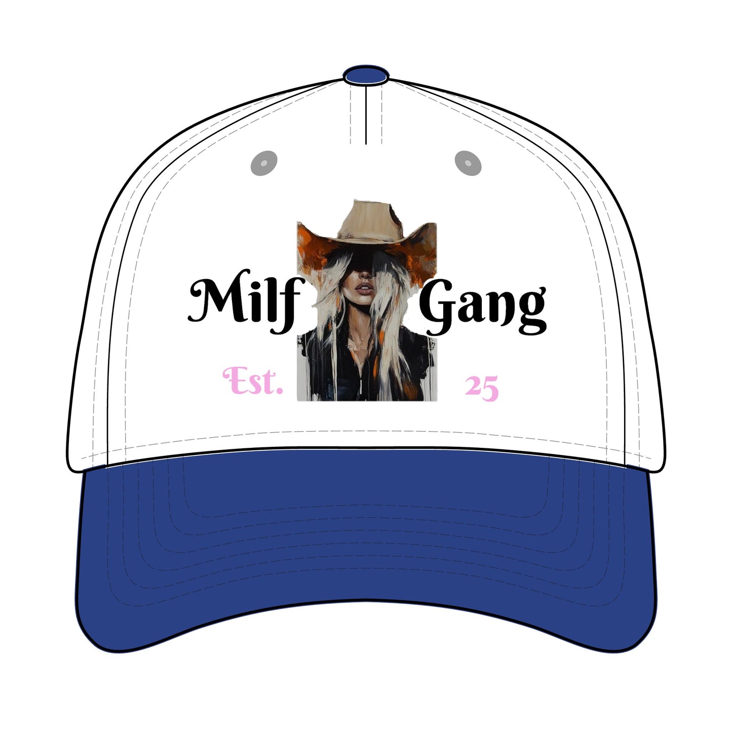 Baseball Cap Cowgirl MILF Gang Hat Design
