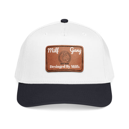 Leather Patch Baseball Cap – "Milf Gang" Vintage Logo xap