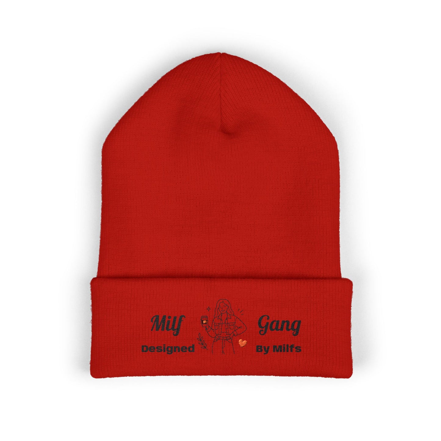 Embroidered 'MilfGang' Cuffed Beanie