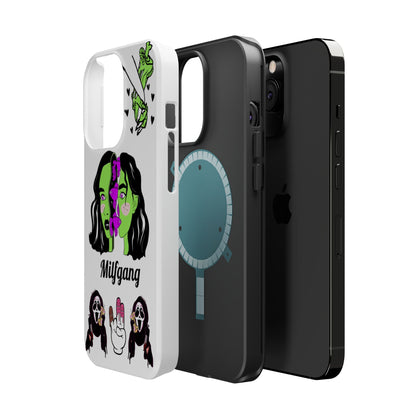 Milfgang Graphic Magnetic Impact-Resistant Phone Case — Retro Neon Horror Art