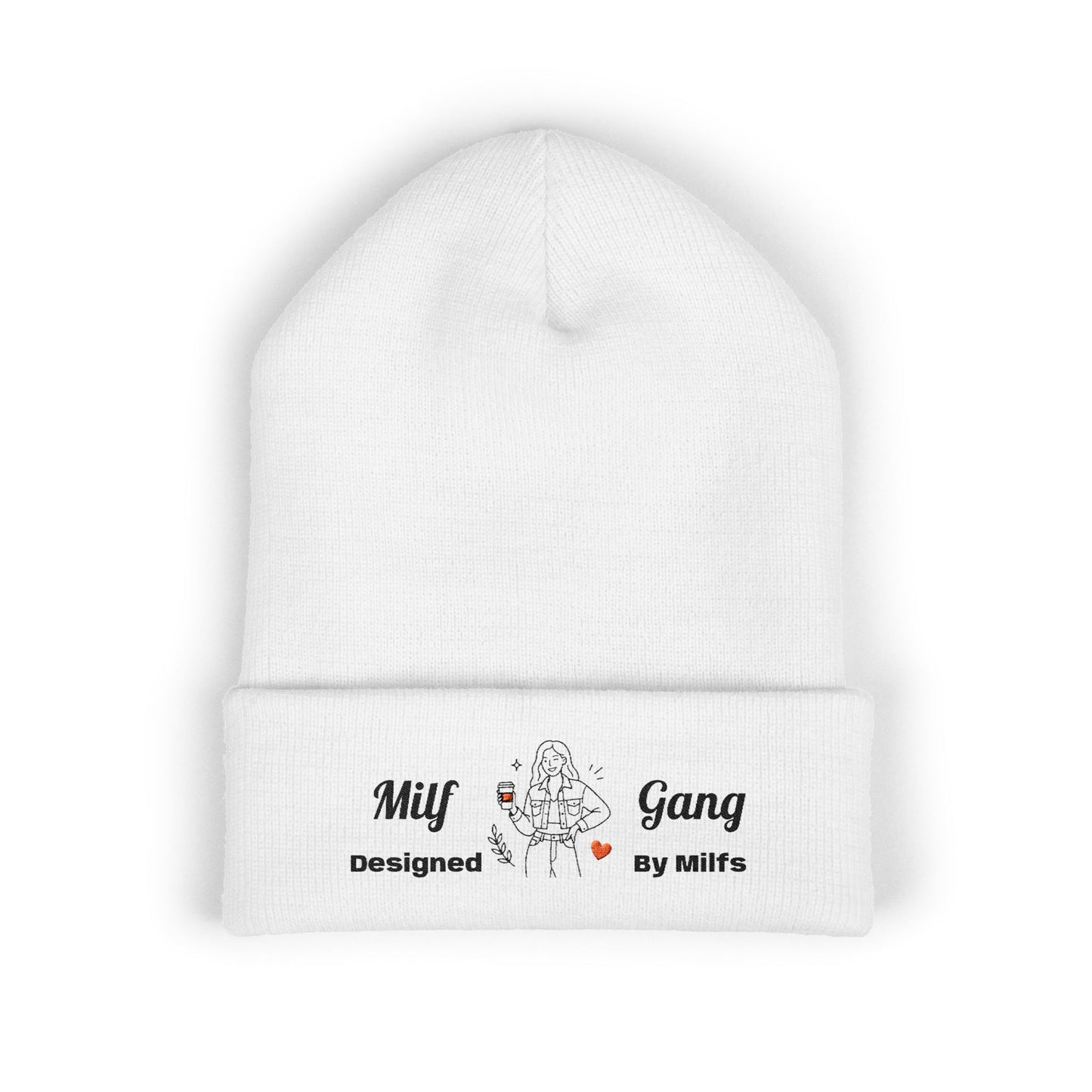 Embroidered 'MilfGang' Cuffed Beanie
