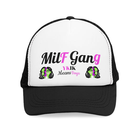 MilF Gang Mesh Cap - Stylish Trucker Hat for Trendy Moms